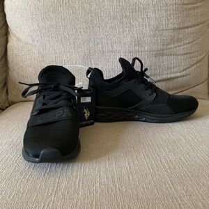 U.S. Polo Assn. Women Black Athletic Shoes Lightweight Breathable Sz 8